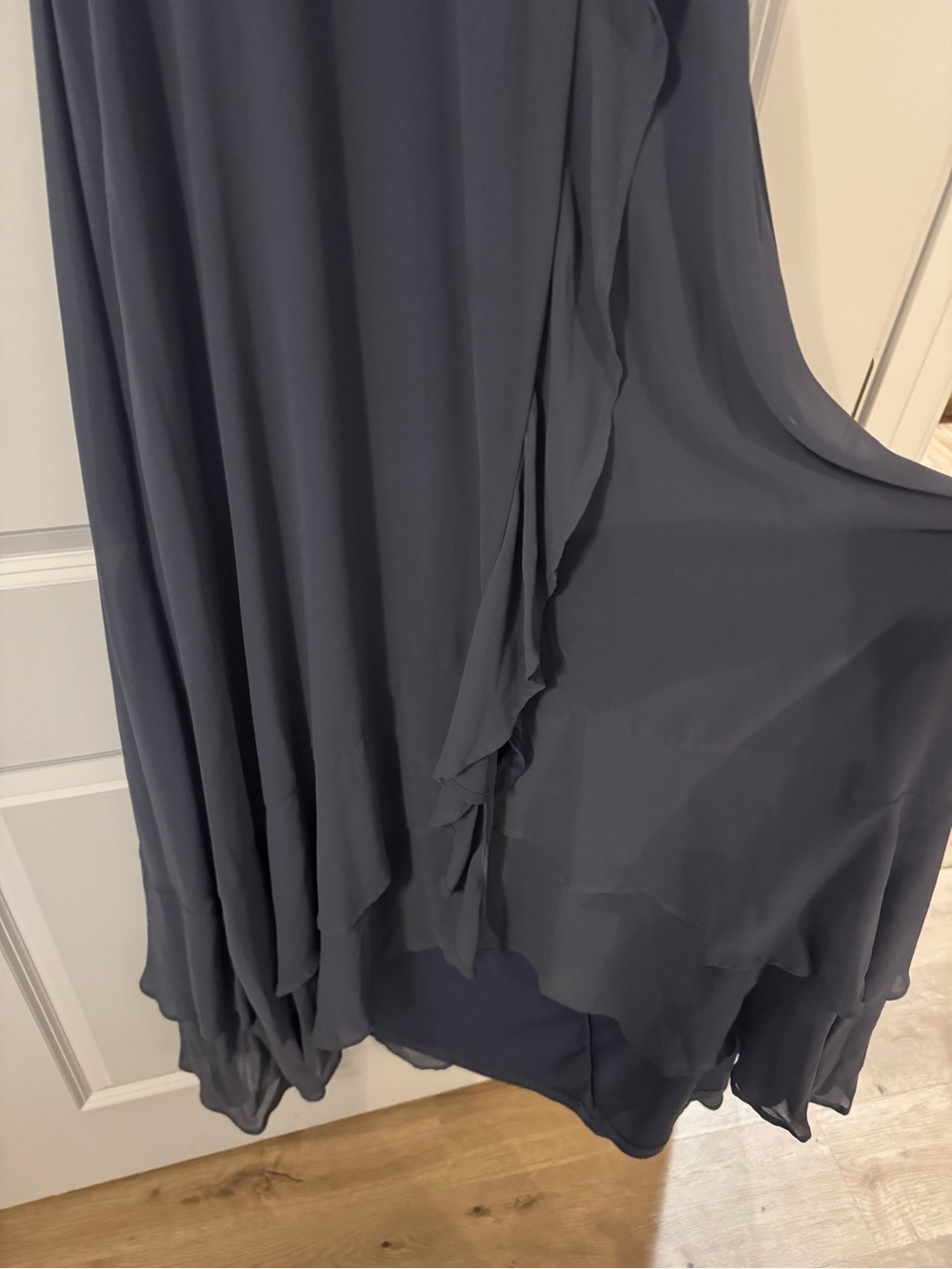 Elegant Slate Blue Spaghetti Strap Maxi Dress LULU in love forever dress - Picture 6 of 7